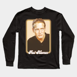 Paul Newman // Retro Aesthetic Fan Art Design Long Sleeve T-Shirt